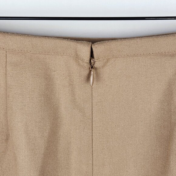 Banana Republic Wool Blend Fuzzy Panel Mini Skirt in Camel sz 2 - Picture 6 of 10